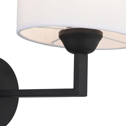 Apliqa Zadie Tekli Beyaz Şapkalı Siyah Duvar Lambası Yatak Odası-yatak Başı-banyo Için Modern Aplik