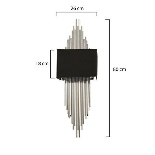 Apliqa Cannes Krom Kaplamalı Modern Duvar Lambası Yatak Odası-yatak Başı Tasarım Aplik Apliqa Cannes Krom Kaplamalı Modern Duvar Lambası Yatak Odası-yatak Başı Tasarım Aplik