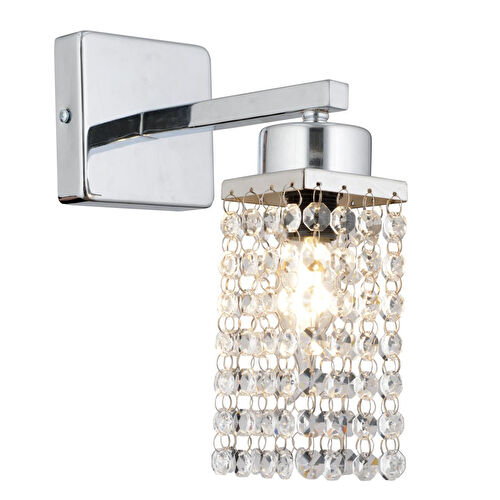 Apliqa Peter Krom Kristal Taşlı Koridor, Yatak Başı, Oturma Odası Salon Aplik