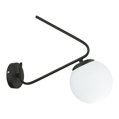 Apliqa Mildred Siyah Duvar Lambası Yatak Odası-yatak Başı-banyo İçin Modern Aplik