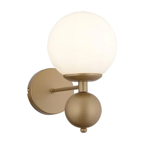 Apliqa Kuvars Tekli Eskitme Beyaz Camlı Modern Yatak Başı Salon Aplik