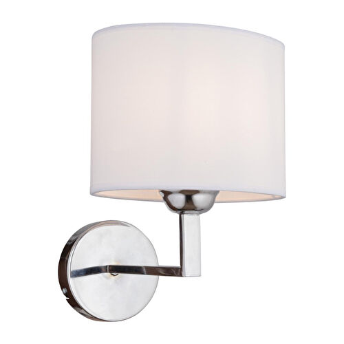 Apliqa Zadie Tekli Beyaz Şapkalı Krom Duvar Lambası Yatak Odası-yatak Başı-banyo Için Modern Aplik Apliqa Zadie Tekli Beyaz Şapkalı Krom Duvar Lambası Yatak Odası-yatak Başı-banyo Için Modern Aplik