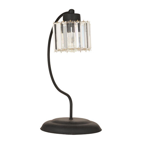 Apliqa Tufty Siyah Kristalli Taşlı Dekoratif Tasarım Salon- Yatak Odası Modern Retro Abajur