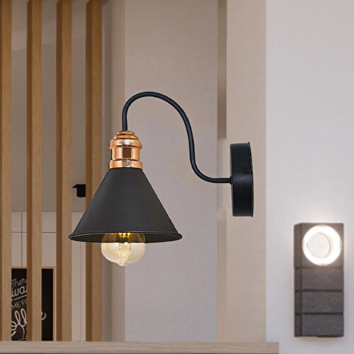 Apliqa Görez Siyah Yatak Odası-yatak Başı,cafe,restoran Için Duvar Lambası Modern Retro Aplik