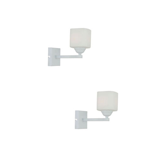 Apliqa Minel Beyaz 2'li Aplik Seti Yatak Odası-yatak Başı,cafe,restoran Için Duvar Lambası