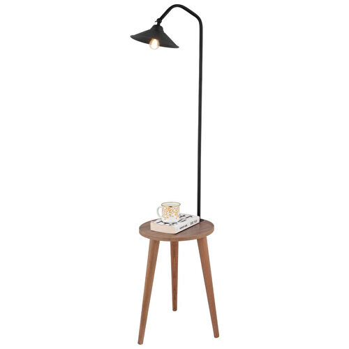 Apliqa Clifferd Siyah Başlıklı Ahşap Sehpalı Modern Ayaklı Abajur Lamba Ahşap Lambader Apliqa Clifferd Siyah Başlıklı Ahşap Sehpalı Modern Ayaklı Abajur Lamba Ahşap Lambader