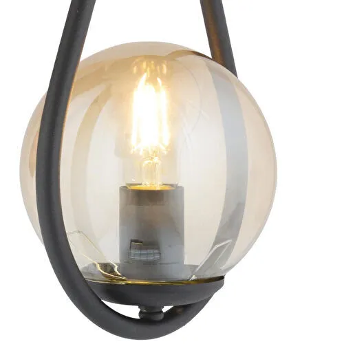 Apliqa Aplik Mirza Tekli Siyah Bal Camlı Modern Duvar Aplik Yatak Başı Salon Aplik