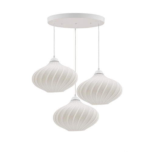 Apliqa Leonor 3'lü Beyaz Modern Pinterest Tarzı Sarkıt Avize