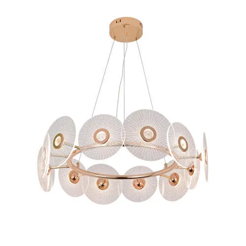 Apliqa Vetro 12'li Yuvarlak Led Salon Avize