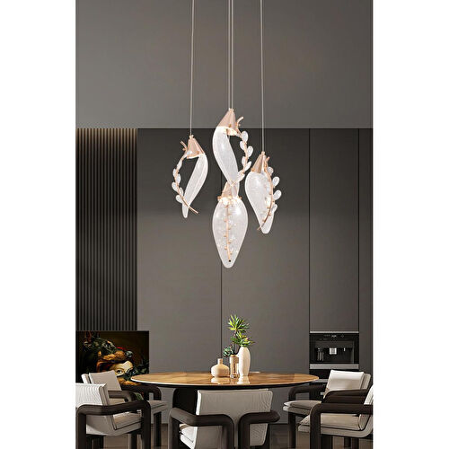 Apliqa Ardea 4'lü Yuvarlak Sarkıt Salon Led Avize