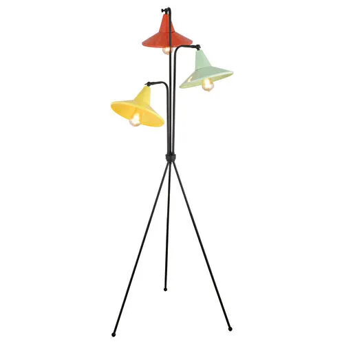 Apliqa Jadira 3lü Çok Renkli Modern Tasarım Retro 3 Ayaklı Abajur Lamba Metal Lambader Apliqa Jadira 3lü Çok Renkli Modern Tasarım Retro 3 Ayaklı Abajur Lamba Metal Lambader