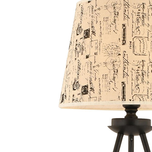 Apliqa Epona Desenli Şapkalı Siyah Modern Dekoratif Salon Lambader