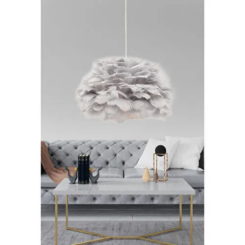 Apliqa Belinay Tekli Tüylü Siyah Sarkıt Avize Modern Sarkıt Mutfak Salon Sarkıt Avize