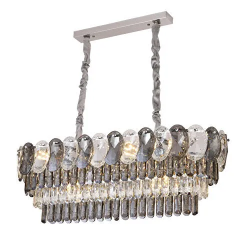 Apliqa Sento 80'lik Yemek Masası Üstü Sıralı Kristallli Avize Apliqa Sento 80'lik Yemek Masası Üstü Sıralı Kristallli Avize