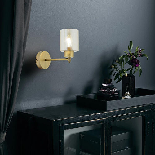 Apliqa Geneva Eskitme Duvar Lambası Yatak Odası-yatak Başı-banyo İçin Modern Aplik