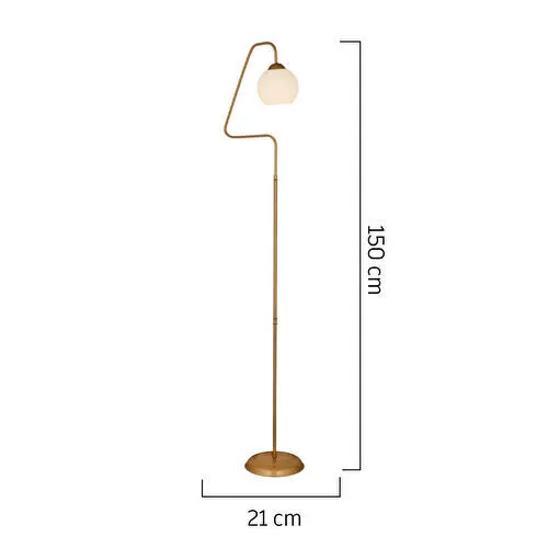 Apliqa Seül Beyaz Camlı Eskitme Modern Tasarım Metal Lambader Apliqa Seül Beyaz Camlı Eskitme Modern Tasarım Metal Lambader