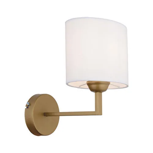 Apliqa Zadie Tekli Beyaz Şapkalı Eskitme Duvar Lambası Yatak Odası-yatak Başı-banyo Için Modern Aplik