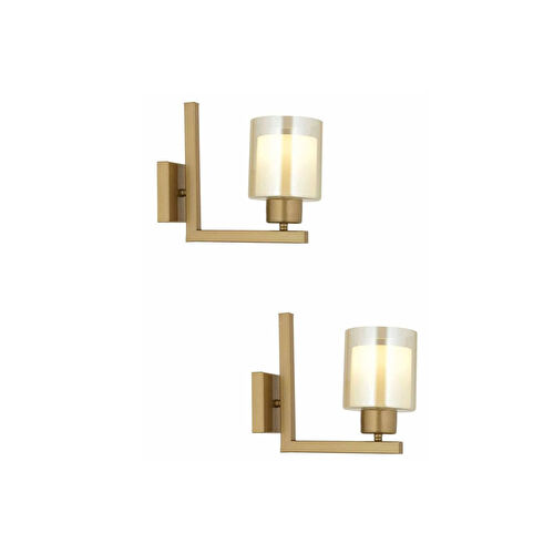 Apliqa Tisse Eskitme Boyalı Yatak Odası-yatak Başı Duvar Lambası 2'li Aplik Seti