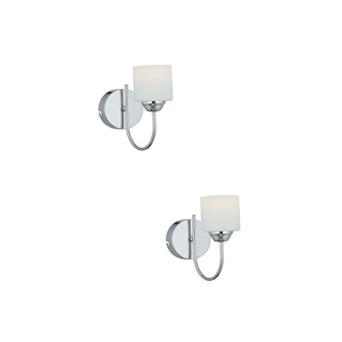 Apliqa Esila Krom Kaplamalı 2'li Aplik Seti Yatak Odası-yatak Başı,cafe,restoran Için Duvar Lambası