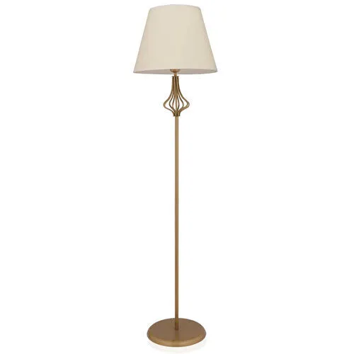 Apliqa Josefa Beyaz Şapkalı Eskitme Modern Tasarım Ayaklı Abajur Lamba Metal Lambader