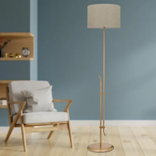 Apliqa Jolly Eskitme Şapkalı Eskitme Modern Tasarım Ayaklı Abajur Lamba Metal Lambader