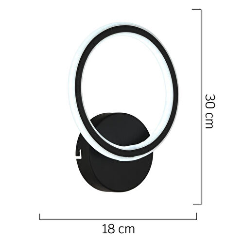 Apliqa Besta Siyah 102 Watt Duvar Lambası Modern Tasarım Salon Led Aplik Apliqa Besta Siyah 102 Watt Duvar Lambası Modern Tasarım Salon Led Aplik