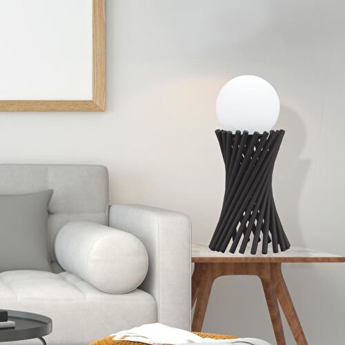 Apliqa Jessore Siyah Metal Yatak Odası, Oturma Odası, Salon Abajur