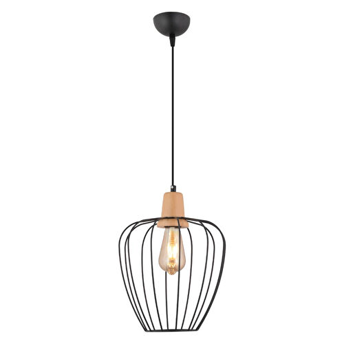 Apliqa Denis Tekli Siyah Telli Ahşap Duylu Modern Koridor, Yatak Odası, Salon Sarkıt Avize