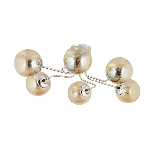 Apliqa Tanyer 6lı Krom Modern Sarkıt Yatak Odası Salon Avize