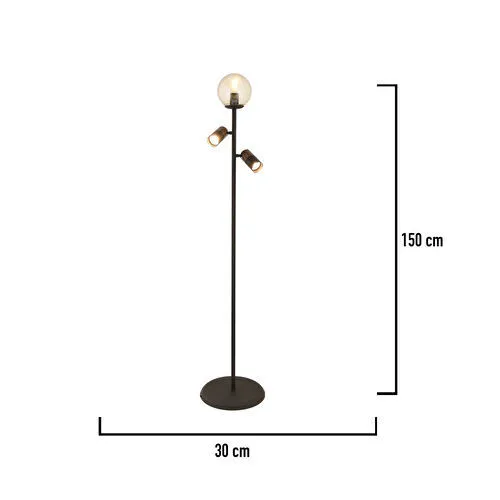 Apliqa Mirela 3'lü Modern Spot Başlıklı Modern Oturma Odası Köşe Salon Lambader Apliqa Mirela 3'lü Modern Spot Başlıklı Modern Oturma Odası Köşe Salon Lambader