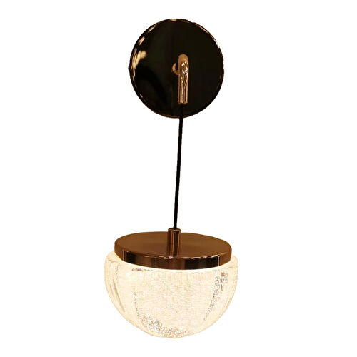 Apliqa Derem Siyah Gold 8 Watt Kristal Taşlı Salon Led Aplik Apliqa Derem Siyah Gold 8 Watt Kristal Taşlı Salon Led Aplik