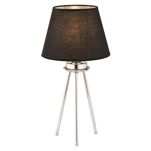 Apliqa Epona Siyah Şapkalı Krom Modern Dekoratif Salon Abajur Apliqa Epona Siyah Şapkalı Krom Modern Dekoratif Salon Abajur