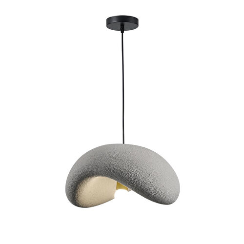 Apliqa Voliny Tekli Gri Beton Modern Sarkıt Oturma Odası Salon Sarkıt Avize