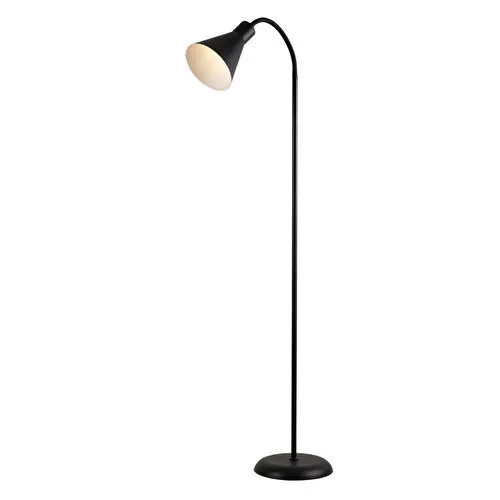 Apliqa Testa Metal Oynar Başlıklı Ayaklı Abajur Siyah Lambader