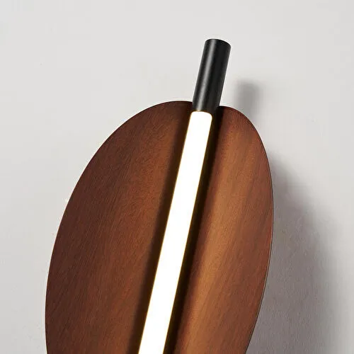 Apliqa Vion Siyah Yaprak Desenli Ledli Aplik