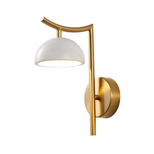 Apliqa Caelis Mermer Desenli Traverten Modern Salon Led Aplik