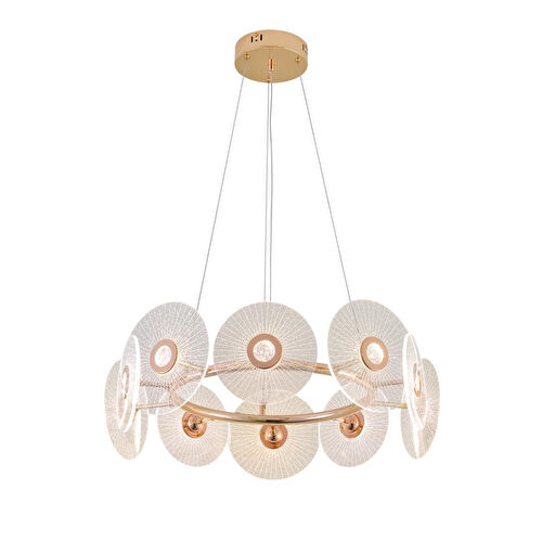 Apliqa Vetro 10'lu Yuvarlak Led Salon Avize