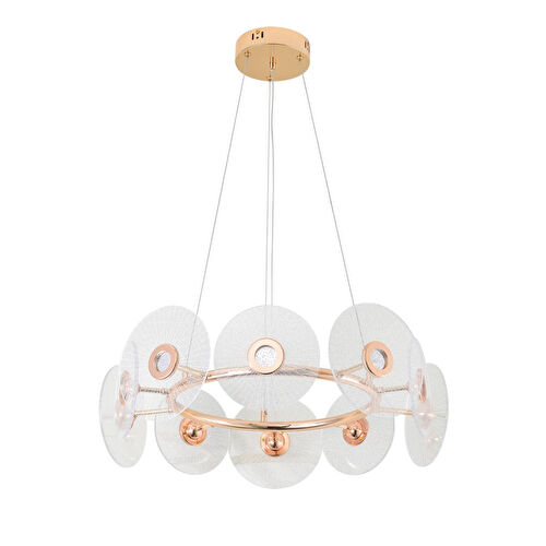 Apliqa Vetro 10'lu Yuvarlak Led Salon Avize