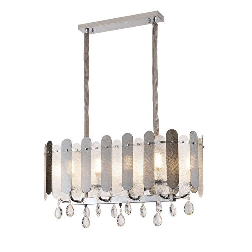 Apliqa Madera 80'lik Krom Füme Camlı Kristal Taşlı Avize