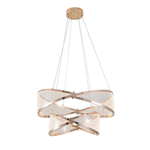 Apliqa Natura Sıralı Gold Salon Sarkıt Led Avize