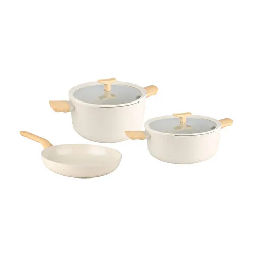 Berghoff Leo Balance Sage 5 Parça Tencere Seti Krem Berghoff Leo Balance Sage 5 Parça Tencere Seti Krem