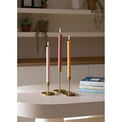 The Mia Uzun Şamdan Mumu Gül Kurusu 30 Cm