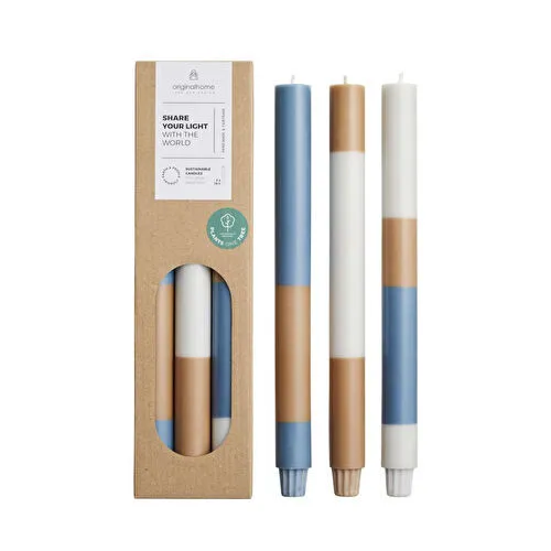 The Mia Dekoratif Mum 3lü Okyanus 30 Cm