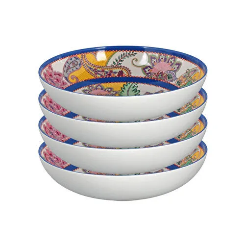 Lucky Art Paiselle Melamin 4lu Yemek Tabak Seti 21cm Lucky Art Paiselle Melamin 4lu Yemek Tabak Seti 21cm