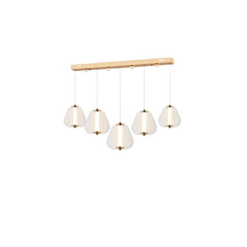 Apliqa Hopps 90 Watt 5'li Sıralı Bakır Led Sarkıt Avize Apliqa Hopps 90 Watt 5'li Sıralı Bakır Led Sarkıt Avize