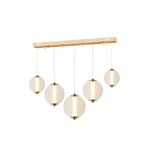 Apliqa Penny 90 Watt 5'li Sıralı Bakır Led Sarkıt Avize