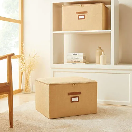 Ocean Home Textile Jüt Destekli Kutu Hurç 48 X 40 X 30 Cm