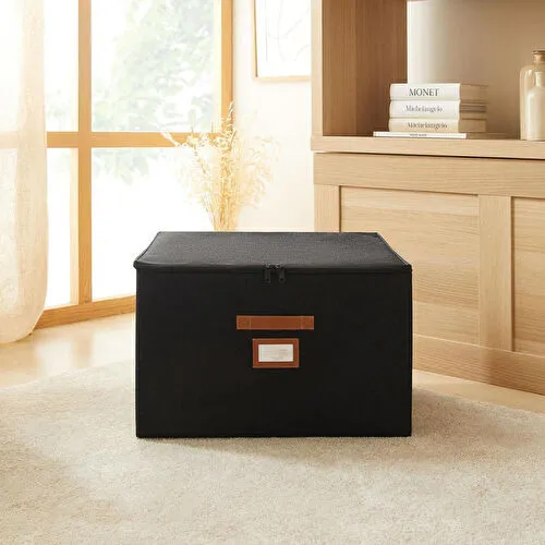 Ocean Home Textile Siyah Renk Jüt Destekli Kutu Hurç 48 X 40 X 30 Cm Ocean Home Textile Siyah Renk Jüt Destekli Kutu Hurç 48 X 40 X 30 Cm