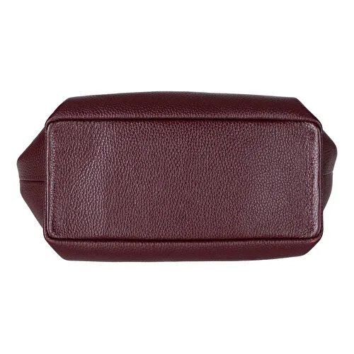 Bloominbag Marella Soft City Merlot Burgundy Leather Shoulder Bag / Deri Omuz Çantası