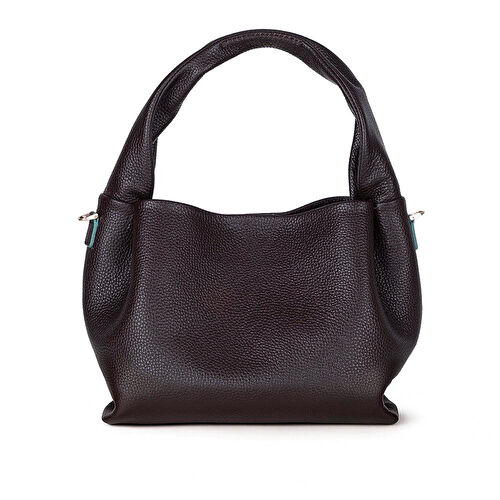 Bloominbag Marella Soft City Espresso Brown Leather Shoulder Bag / Deri Omuz Çantası